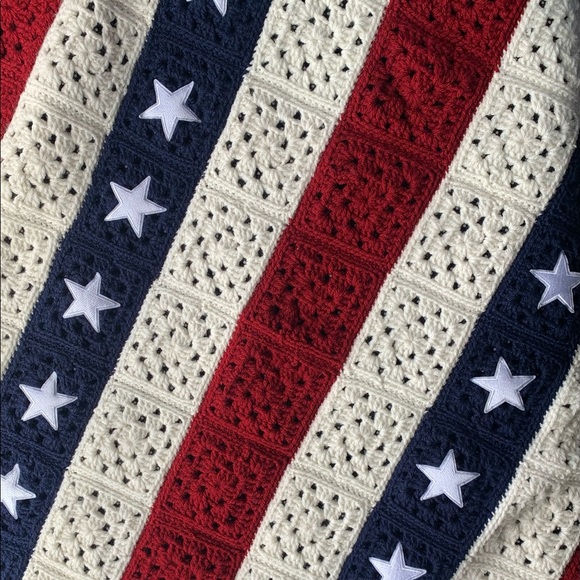 Handcrafted Stars & Stripes Blanket/Throw - Picture 5 of 6